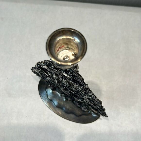 Vtg Silverplated Christmas Tree Candle Holder Holiday Decor - Picture 8 of 10